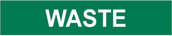 Waste Pipe Label
