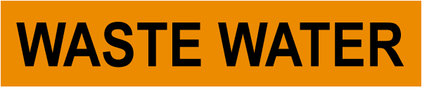 Waste Water Pipe Label