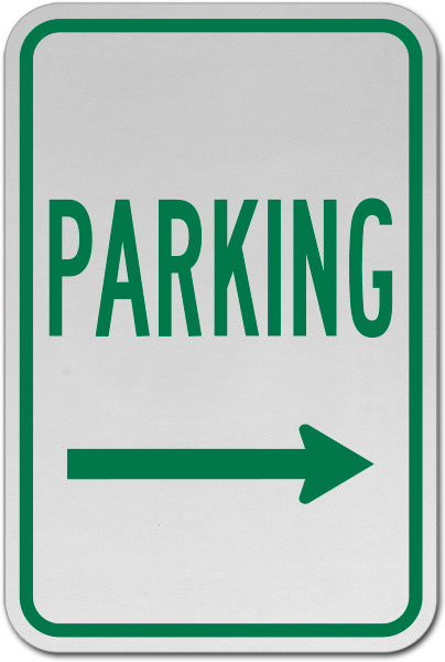 Parking (Right Arrow) Sign