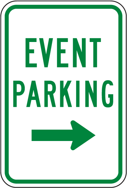 Right Side Event Parking Sign