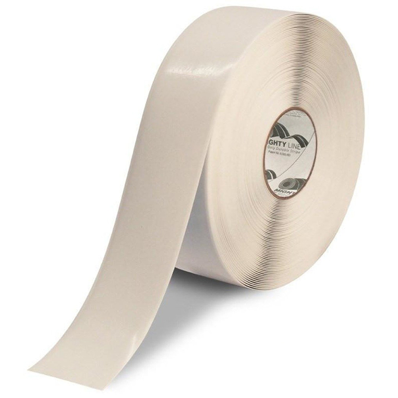 3" White Mighty Line Safety Floor Tape - 100 FT. Roll
