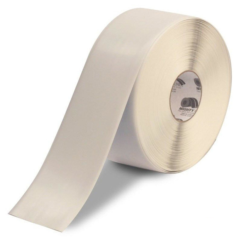 4" White Mighty Line Safety Floor Tape - 100 FT. Roll