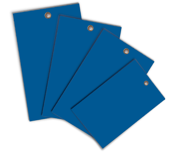 Blue Write-On Vinyl Tag