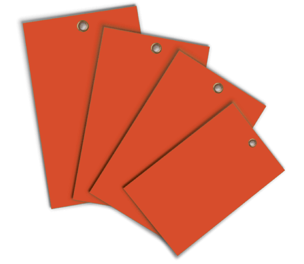Orange Write-On Vinyl Tag
