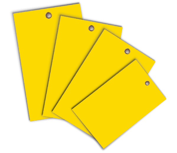 Yellow Write-On Vinyl Tag