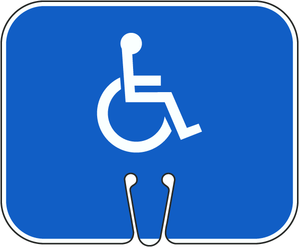 Handicapped Cone Sign