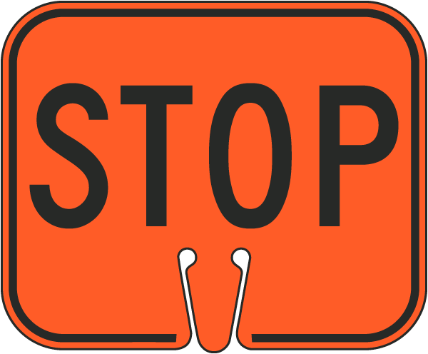 Stop Cone Sign