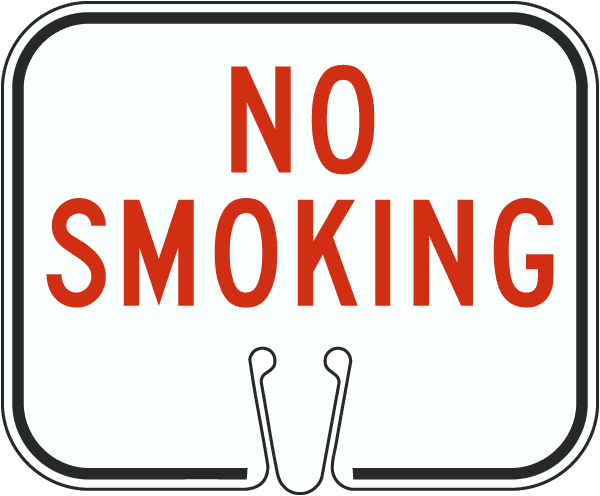 No Smoking Cone Sign