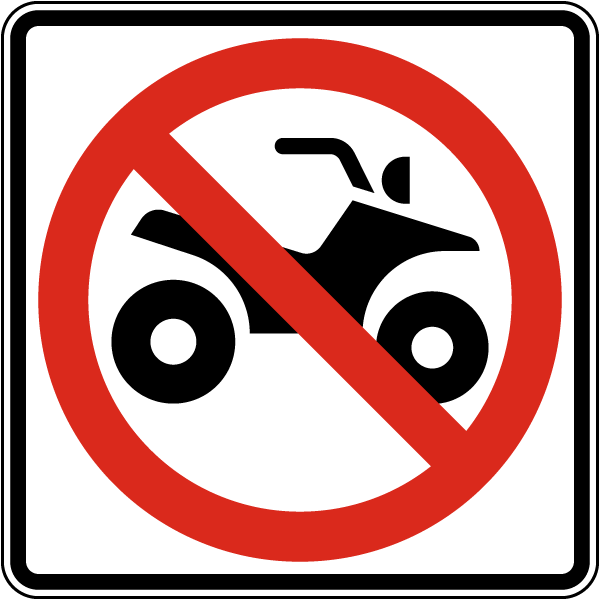 No All Terrain Vehicles Sign