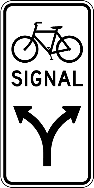 Bicycle Signal Optional Left And Right  Movement Sign