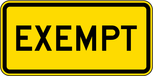 Exempt Sign