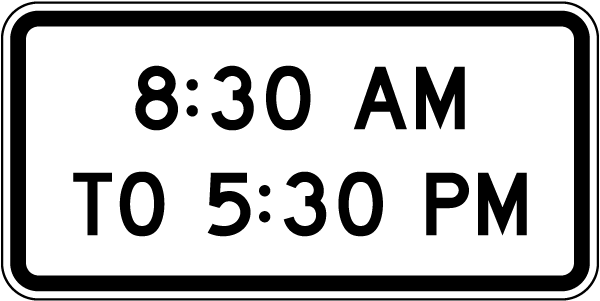 8:30 Am To 5:30 Pm Sign