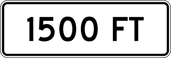 Texas 1500 FT Sign