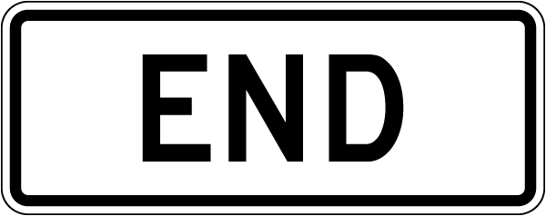 Texas End Sign