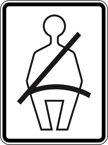Fasten Safety Belts State Law Symbol Sign