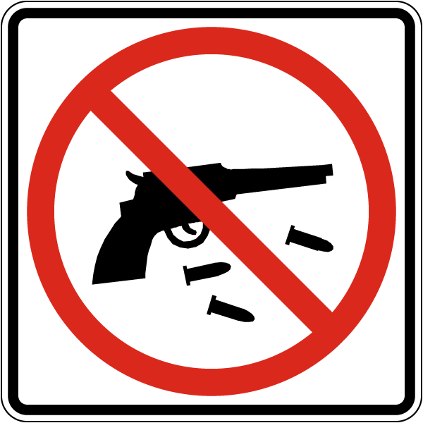 Texas Firearms Prohibited Symbol Sign