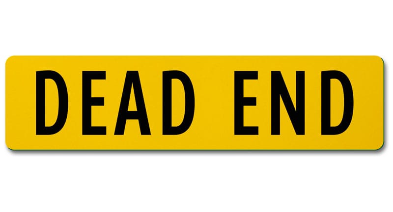 Flat Blade Dead End Street Name Sign