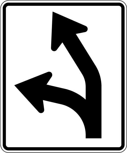 Left Turns Symbol Sign