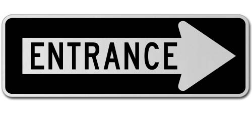 Entrance Right Sign