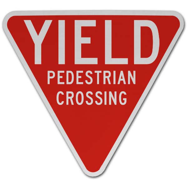 Yield Pedestrian Crossing Sign