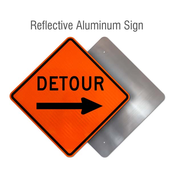 Detour Right Rigid Sign