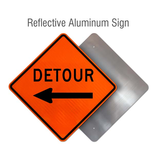 Detour Left Rigid Sign