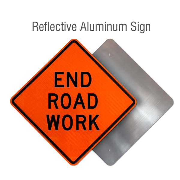 End Road Work Sign