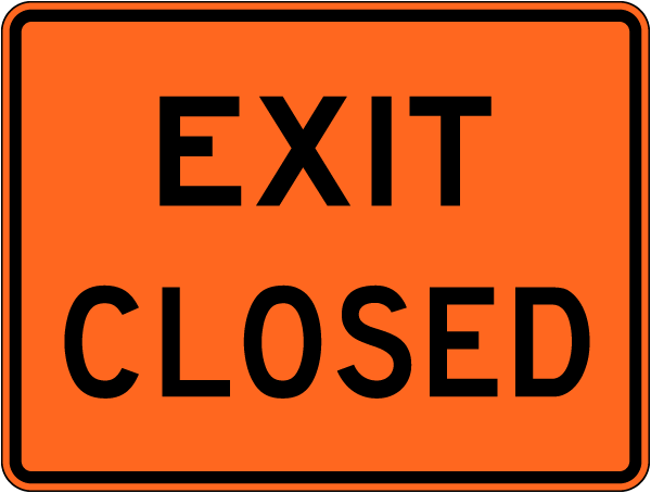 Exit Closed Sign