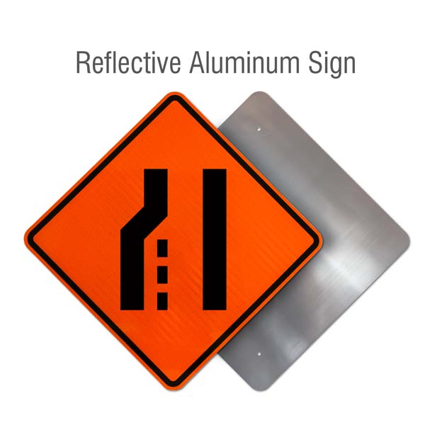 Left Lane Ending Symbol Sign