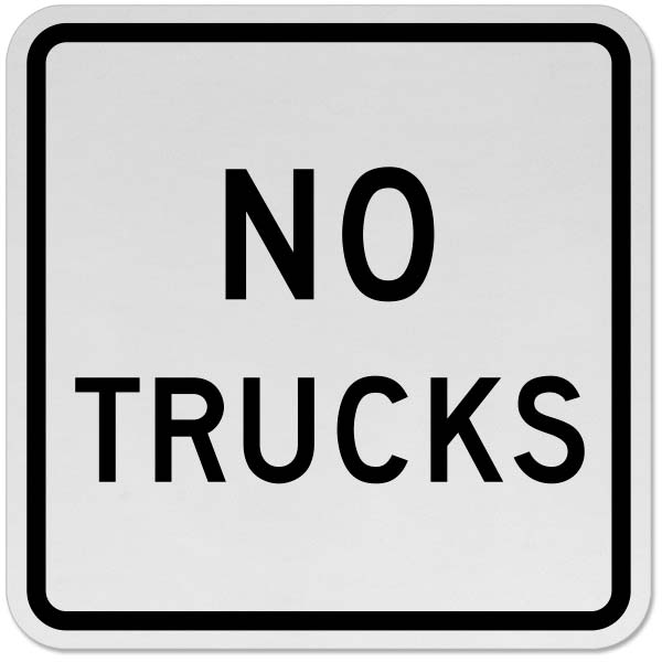 No Trucks Sign