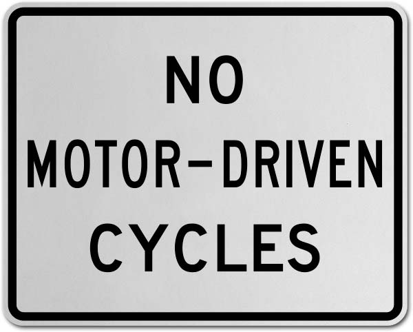 No Non-Driven Cycles Sign