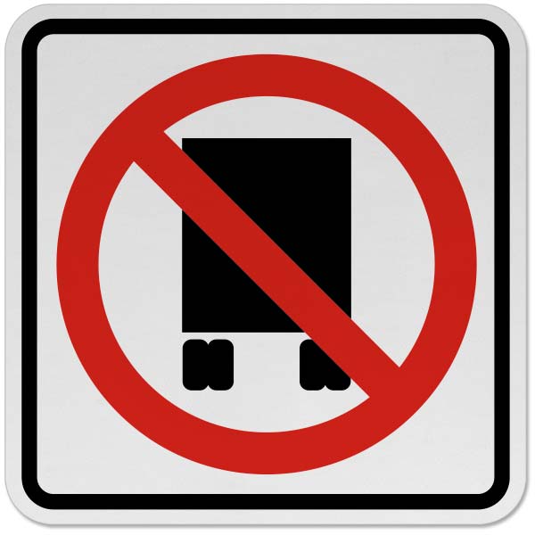 National Network Prohibited Truck Route Sign