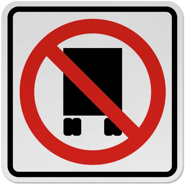 National Network Prohibited Truck Route Sign