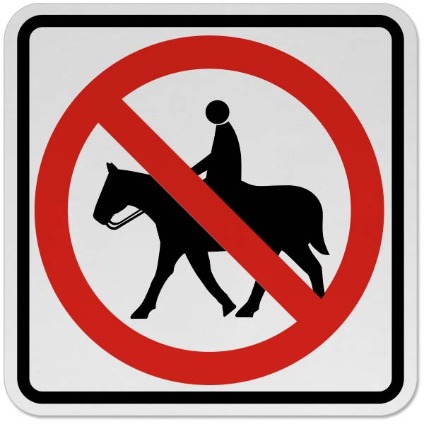 No Equestrian Sign