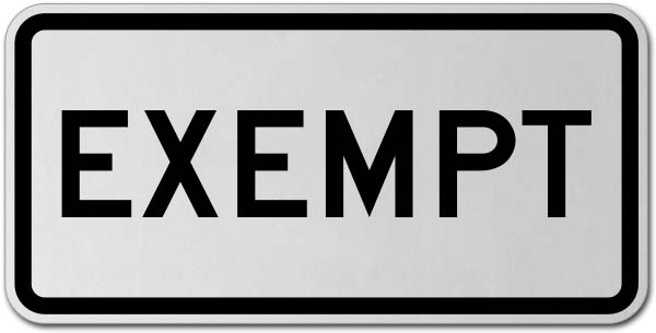 Exempt Sign