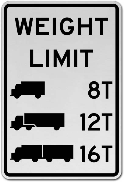 Truck Weight Limit Sign