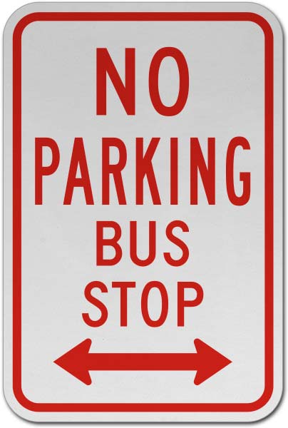 No Parking Bus Stop Sign