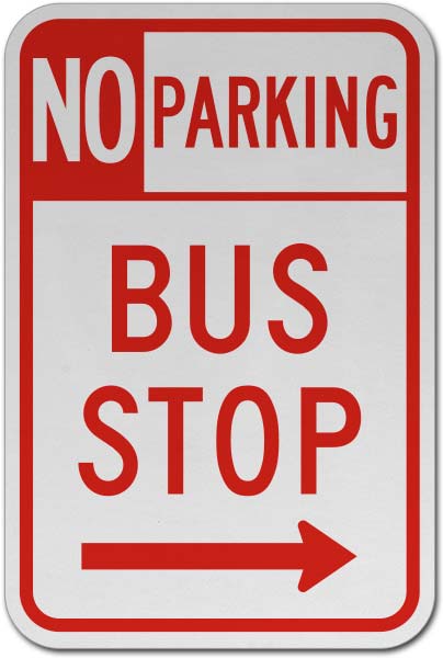 No Parking Bus Stop Sign