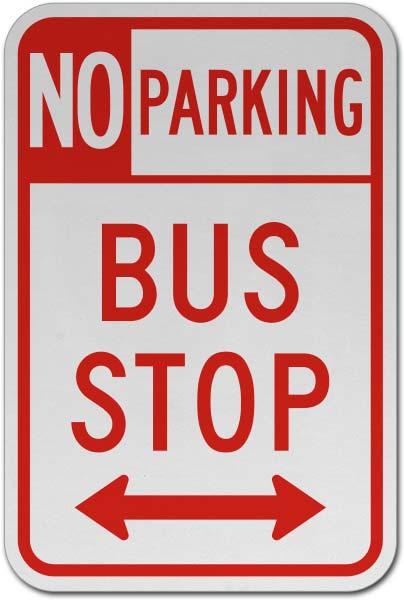 No Parking Bus Stop Sign