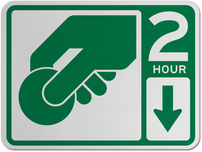 Parking Fee Station 2 Hr Sign