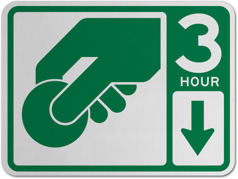 Parking Fee Station 3 Hr Sign