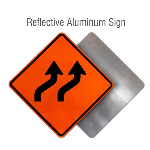 Two Lane Reverse Curve Right Sign