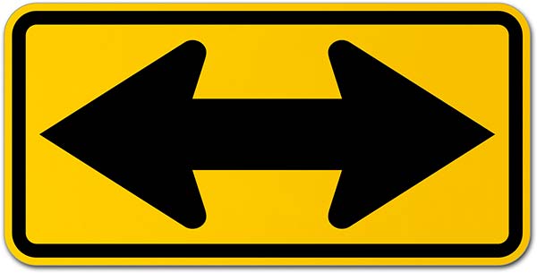 Two Direction Large Arrow