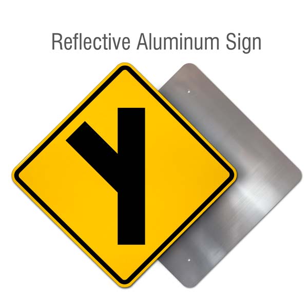 Left Diagonal Side Road Intersection Sign