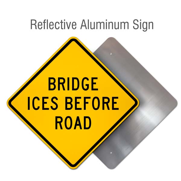 Bridge Ices Before Road Sign