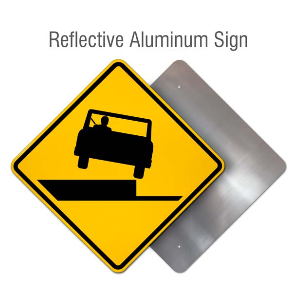 Right Shoulder Drop Off Sign