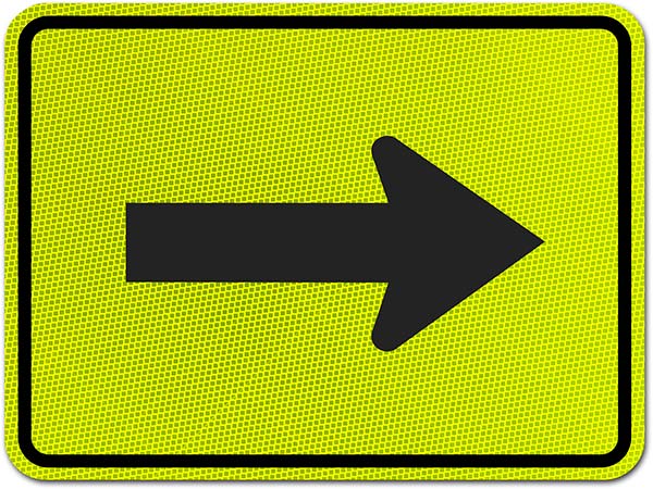 Supplemental Right Arrow Sign