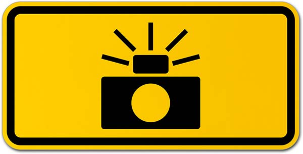 Photo Enforced (Symbol) Sign