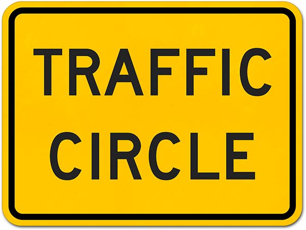 Traffic Circle Sign