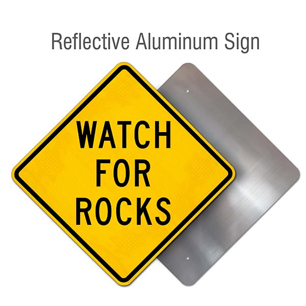 Watch For Rocks Sign